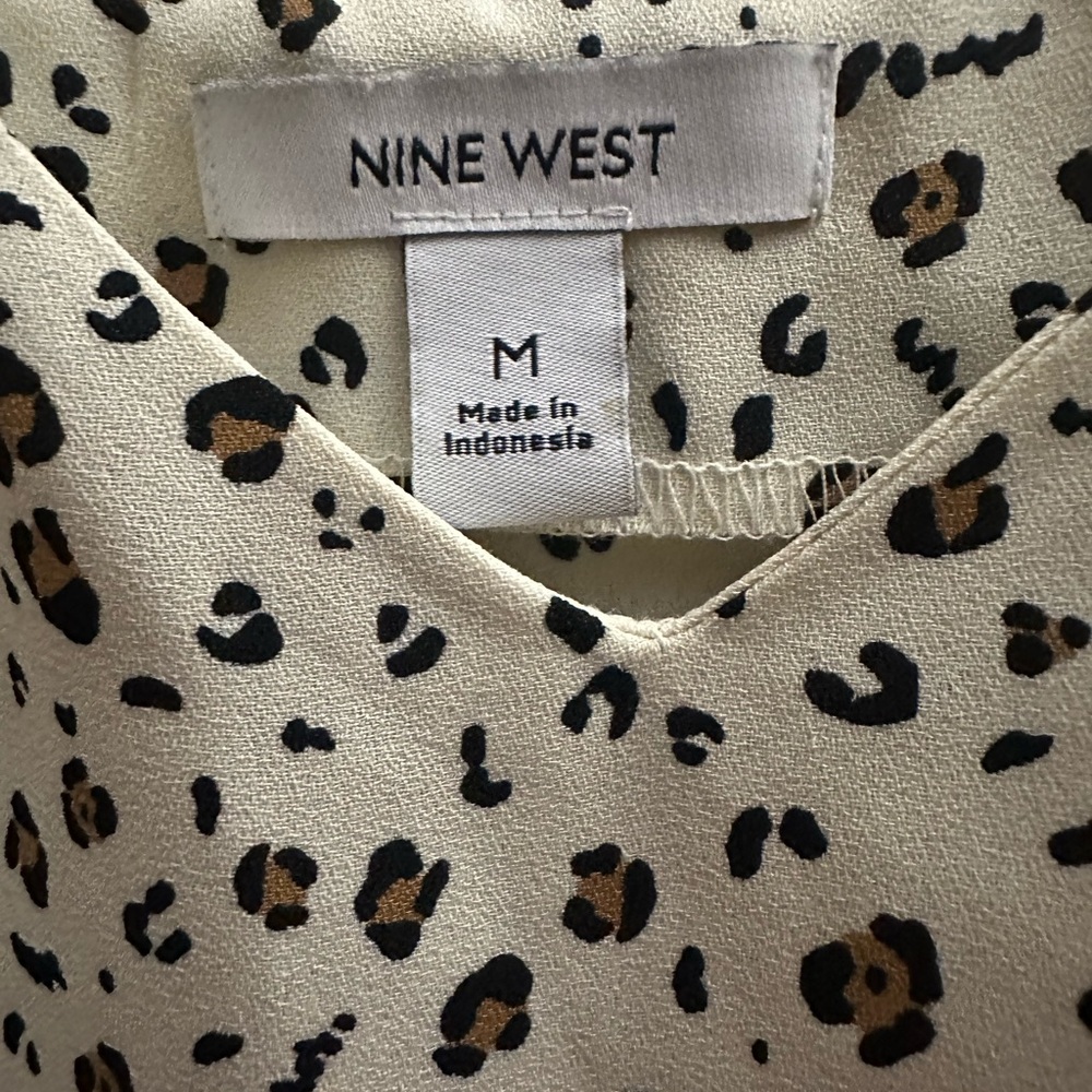 Nine West Animal Print Blouse